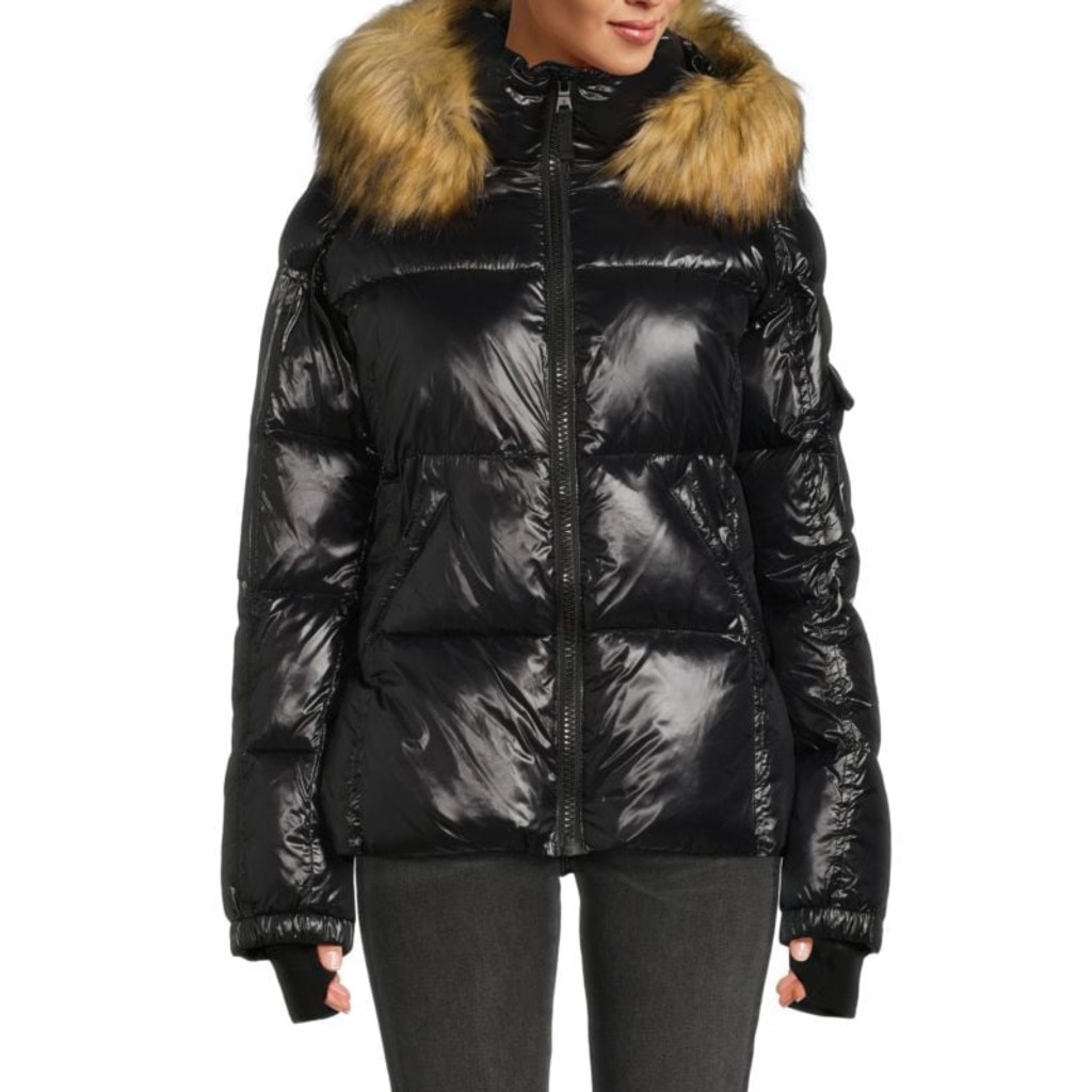 S13 Gloss Allie Faux Fur Thumbhole Puffer Jacket